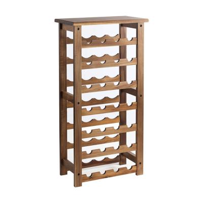 China High Quality Solid Wood Wine Racks Rack 28 Freestanding Wine Floor Tire 7 Bottle Rack for sale