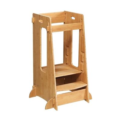 China Foldable High Quality Bamboo Adjustable Platforms Step Stool Kids Potty Training Seat for sale