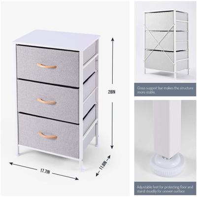 China 3 Drawers High Quality Viable Cloth Bin Cabinets Wooden Bedside Furniture Storage Top Rack Stacking Rack for sale