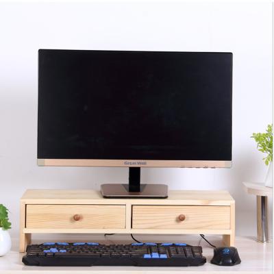 China Workable Desktop Computer Monitor Stand Monitor Riser With 2 Drawers for sale