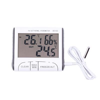 China Household DC103 Portable Indoor And Outdoor Thermometer Temperature And Humidity Meter With Probe for sale