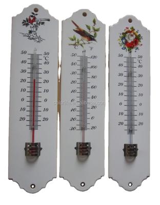 China Microwave Thermometers Garden Outdoor Wall Thermometer Liquid Metal Terracotta Thermometer for sale