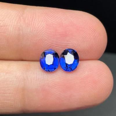 China Color Play or Fire Oval Cut Lab Grown Synthetic Sapphire Blue Sapphire High Quality Lab Grown Sapphire Gemstone For Jewelry Making for sale