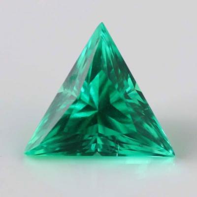 China Ring Provence Triangle Cut Fancy Lab Grown Green Loose Gems For Women Ring/Pendant/Bracelet ect. for sale