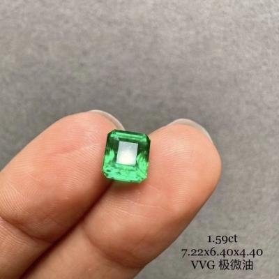 China Environmental Friendly Wholesale Lab Created Emerald Real Emerald Price Per Carat Lab Developed Emerald Hydrothermal Gemstone 1-5 Carat for sale