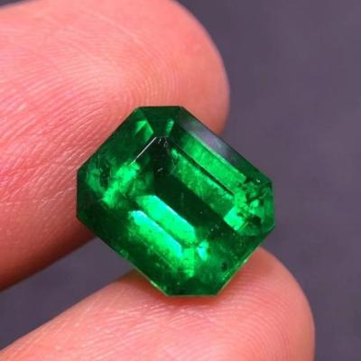 China Emerald Gemstone Developed By Colombian Hydrothermal Lab Eco Friendly Wholesale SyntheticEmerald 1-5 Carat Round Shape Gemstone Stone Price for sale