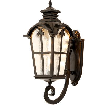 China Vintage Outdoor Garden Porcelain Lantern Borosilicate Wall Sconce Glass Wall Sconce Decorative Wall Lamp for sale