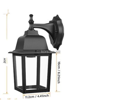 China Outdoor Garden Wall Lights Modern Outdoor Wall Lantern Glass Wall Light E27/E26 Motion Sensor IP43 for sale