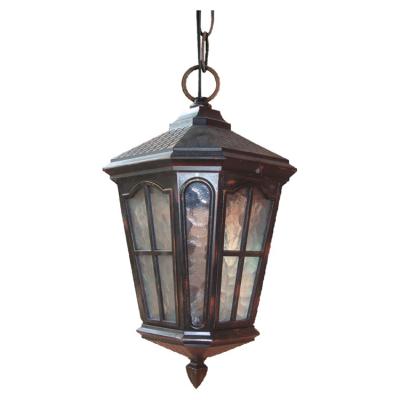 China European Waterproof Vintage Glass Light Fixture Outdoor Pendant Lantern Hanging Pendant Light for sale