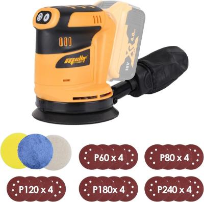 China Mellif WOOD Cordless Orbit Random Sander for Dewalt 18V Battery with 20PCs Sanding Sheets (Tool ONLY) for sale