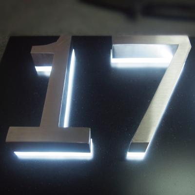 China Buildings Factory Custom 3D Led Illuminated Acrylic Letter Signs For Indoor And Outdoor for sale