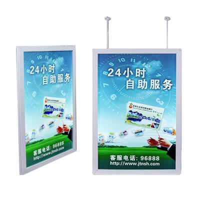 China New Type Double Window Subway Led Light Box Hanging Side Advertising Rectangle for sale