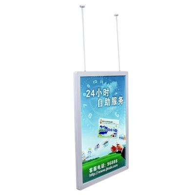 China New Double Window Subway Display Light Box Hanging Side Advertising Aluminum Led Rectangle Type for sale