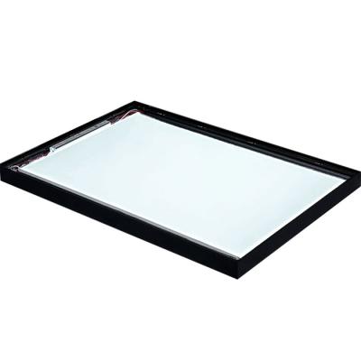 China Custom Interesting Price Advertising Display Double Magnetic Light Box Rectangle for sale