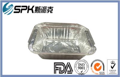 China Rectangular Microwave Disposable Foil Containers Aluminum Baking Pans for sale