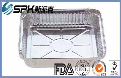 China 2lb vierkante het Brood/de Cake Beschikbare Bakseldienbladen van Aluminiumfolie Meeneemcontainers Te koop