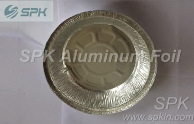 China Colorful Disposable Aluminum Round Foil Baking Trays Carry Out Food Containers for sale