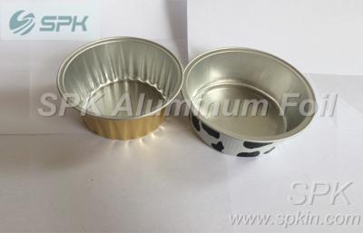 China Durable Round Snack Disposable Aluminum Baking Pans For Frozen Ice Cream for sale