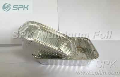 China Fast food aluminum food foil takeaway containers / tin foil dishes for sale