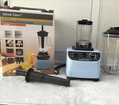 China Multifunctional 2 in 1 Peak Blender 2L 6000W Silver Powerful Smoothies Big Large 2 in 1 Blender for sale