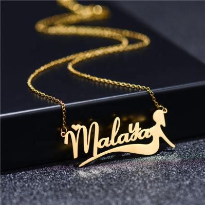 China Custom Name Necklace Sale Name Necklaces Women Accessories Trendy Whole Fashion Jewelry Stainless Steel Gold for sale