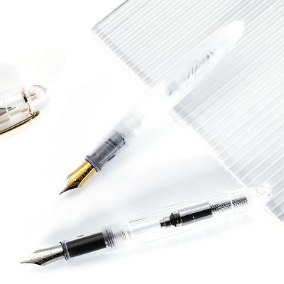 China Student The Most Popular Products New Design 100% Acrylic Transparent Fountain Pen for sale