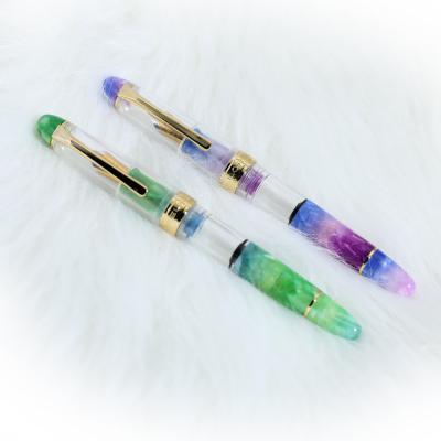 China Shanghai Lingmo Luxury New Design High Quality Piston Student Acrylic Fountain Pen for sale