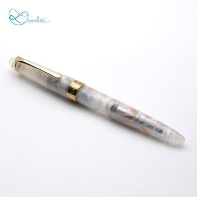 China ORELEI Student Fountain Pen Fine Nib Luxury Marble Colorful Acrylic Fountain Pen OEM Logo for sale