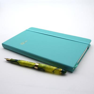 China High quality ORELEI A5 Teal hardcover notebook with inside pocket with logo for sale