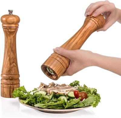 China Sustainable Olive Wooden Kitchen Utensils Kitchen Utensils High End Wooden Kitchen Salt Pepper Spice Grinder for sale