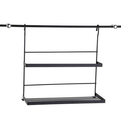 China Sustainable Kitchen Hanging Rack , Black Kitchen Rack For Hanging for sale