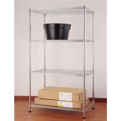 China Morden Heavy Duty NSF 4 Tier Kitchen Storage Chrome Wire Commercial Shelving for sale