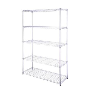 China Sustainable Heavy Duty 4 Tier Kitchen Storage Shelf Chrome Wire Shelving for sale