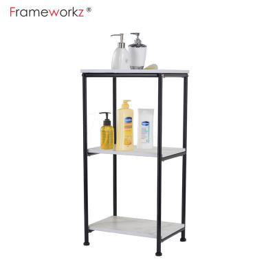 China Contemporary 3 Tier POS Bathroom Storage Shelf With MDF Board for sale