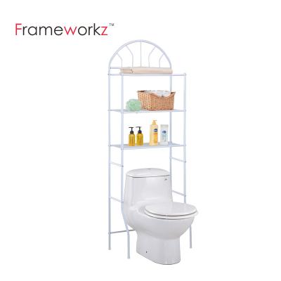 China Wholesale Viable Space Saver Storage Shelf Metal Wire Shelf Brush Holder Rack For Bathroom for sale