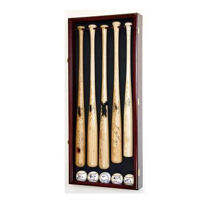 China High Quality Custom Storage Wall Mount Black Baseball Bat Cabinet Holder Shade Box Frame Display Case for sale