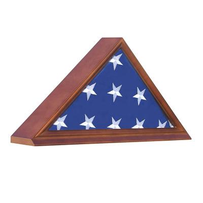 China Memorial Storage 3x5 Flag Display Case Black Flag Cases For Burial Flag Black for sale