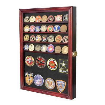 China Wholesale Custom Expandable 11x14 Challenge Coin Wall Display Challenge Coin Wooden Display Box for sale