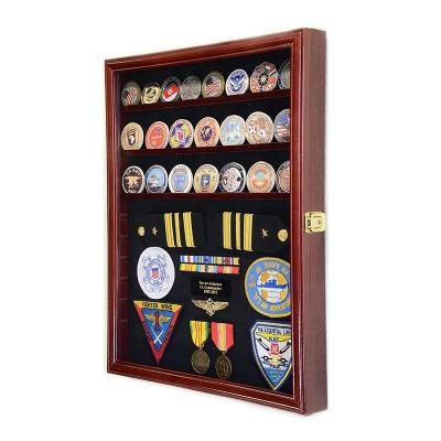 China High Quality Expandable 98% UV Protection Medal Showcase Black Military Challenge Coin Case for sale