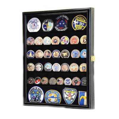 China Wooden Pin Expandable Medal Showcase Storage Frame Box For Large Wall Hanging Medal Showcase for sale