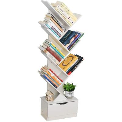 China (Size)Adjustable Free Standing White Tree Shape Book Display Stand Makes Most Utilization Of Room Vertical Space for sale