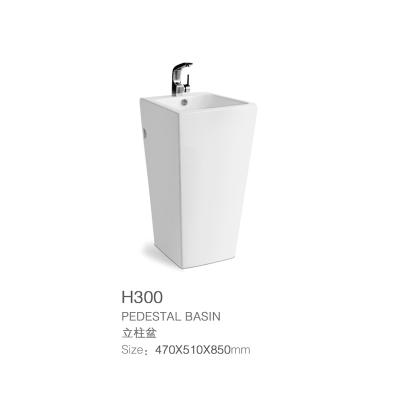 China Easy Clean Hot Sale Gold Hand Sink Bathroom Stone Stone OEM Item Black White Light Surface Packing Wc Outdoor Ceramic Pedestal Wash Basin for sale