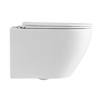 China Method Original WHITE Ceramic Gravity WC Double-flow Wall Hung Toilet Bowl High Quality Factory Price Model Ware Sanitary Cabinet for sale