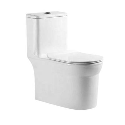 China Double-Flow Ceramic WC Toilet Bathroom One Piece Toilet Set for sale