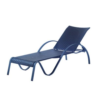 China TOPHINE Eco-Friendly Outdoor Furniture Aluminum Frame Beach Chair Sun Rattan Lounge Chair for sale