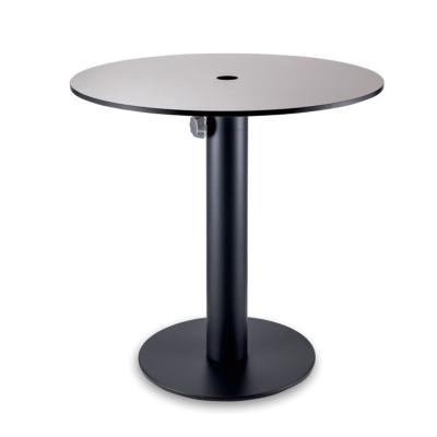 China Modern High Quality Aluminum Round Low Dining Table Restaurant Bar Cocktail Table Contract HPL Outdoor Use for sale