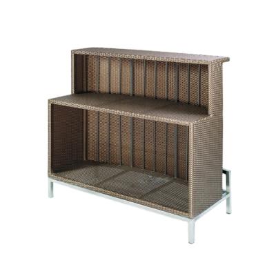 China TOPHINE Contract Furniture Sale Modern Design Regular Outdoor Commercial Wicker Woven Bar Counter for sale