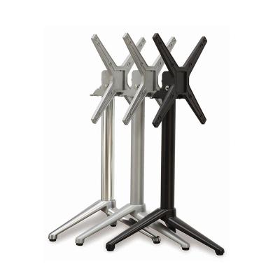 China Tophine Modern Aluminum Furniture Stackable Metal Cafe Dining Folding Table Bases for sale