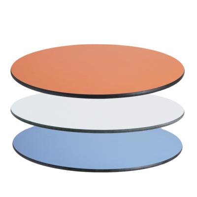 China Compact TOPHINE Modern Commercial Furniture Restaurant Round Compact Table Top /Hpl Dining Table Top for sale