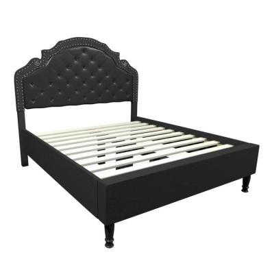 China Easy to Assemble Durable Classic Luxury Style Furniture Bedroom Hotel Apartment New Bed Frame Wood Board China Manufacturer for sale